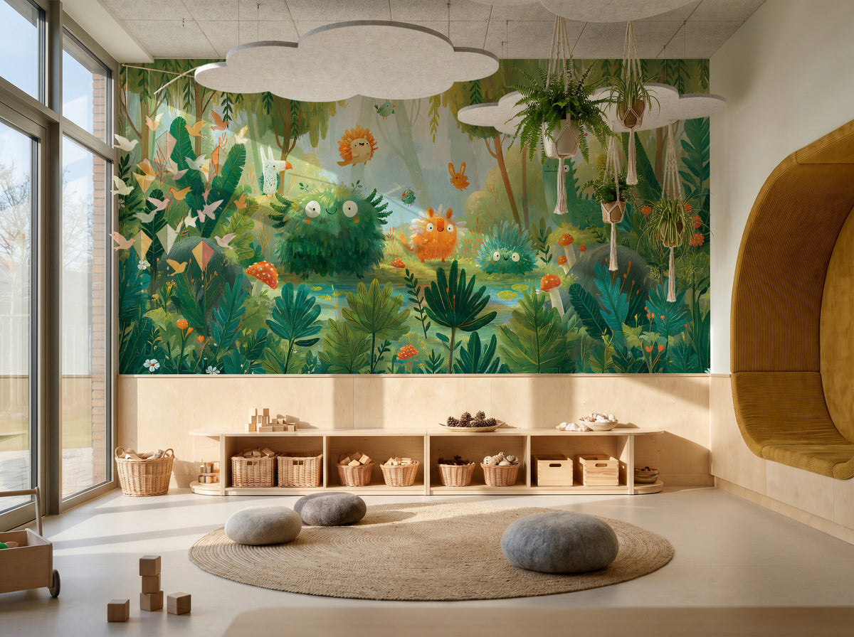 MOSSY POND - malowany las pełen puchatych stworków — KIDS — Playroom 02