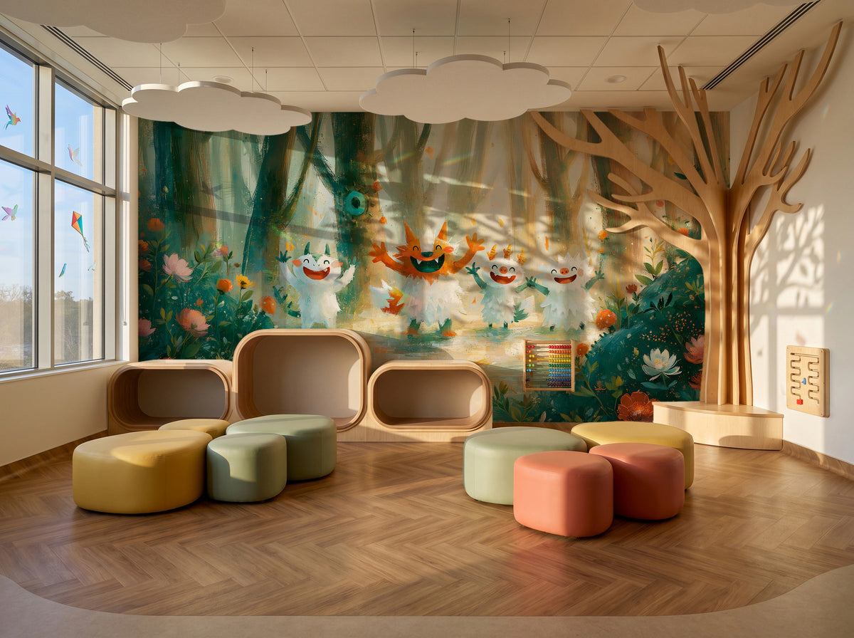 MERRY SPRITES - malowana leśna polana z wesołymi stworkami — KIDS — Playroom 01