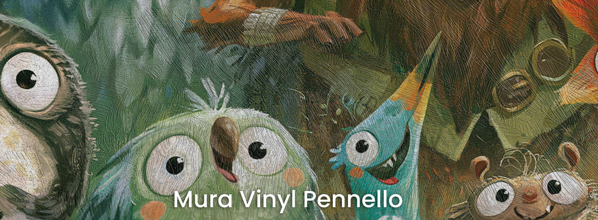 MOSSY CLEARING - tapeta z leśną gromadką zwierząt — Mura Pennello