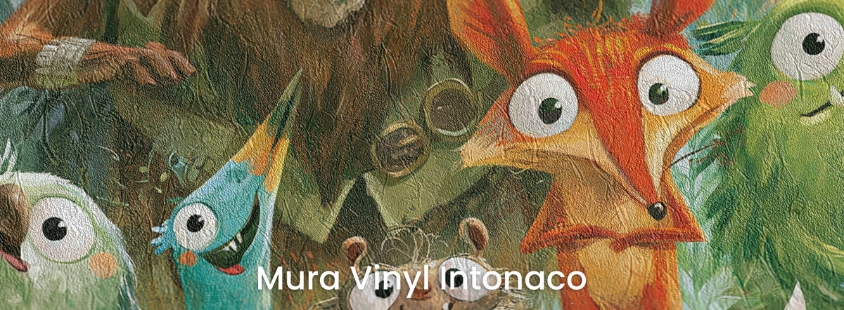 CURIOUS CROWD - leśna gromada wśród muchomorów — Mura Intonaco