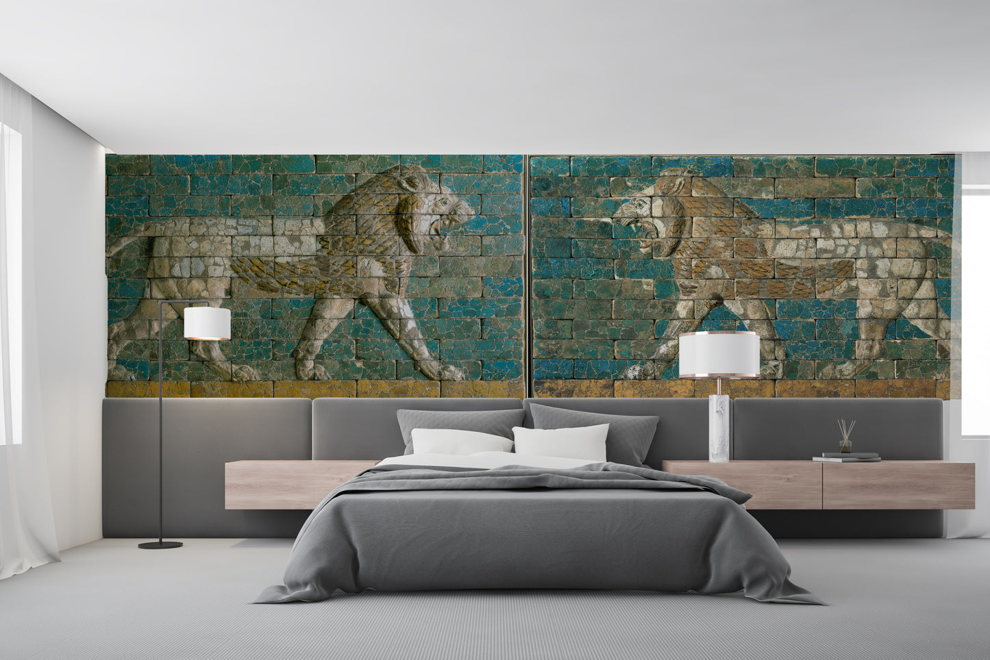Fototapeta "Panel with striding lion" - Left - DECOMURA