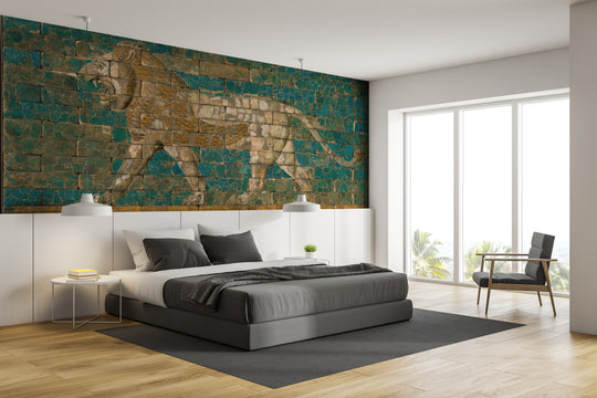 Fototapeta "Panel with striding lion" - Left - DECOMURA