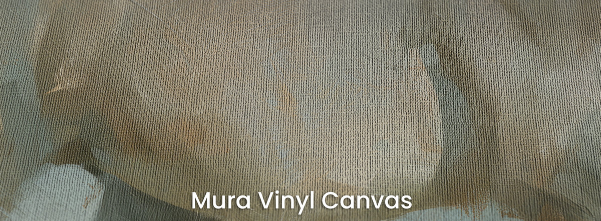 AIRBORNE GREY auf dem Trägermaterial Mura Vinyl Canvas – cremefarbene Flanke des Pferdes auf der Struktur natürlicher Leinwand