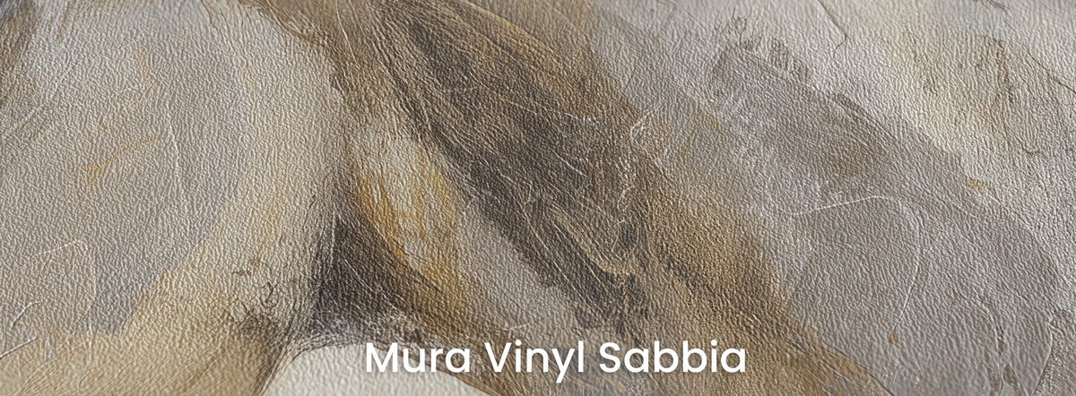 ALABASTER PROFILE en el soporte Mura Vinyl Sabbia: textura marcada de grano grueso de arena