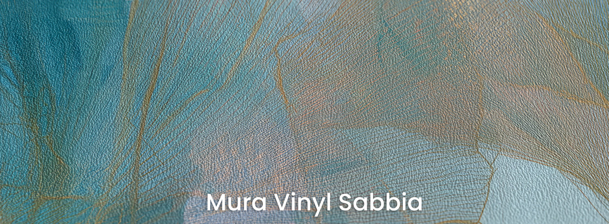 APRICOT CIRRUS sur le support Mura Vinyl Sabbia – texture granuleuse dans la feuille pêche
