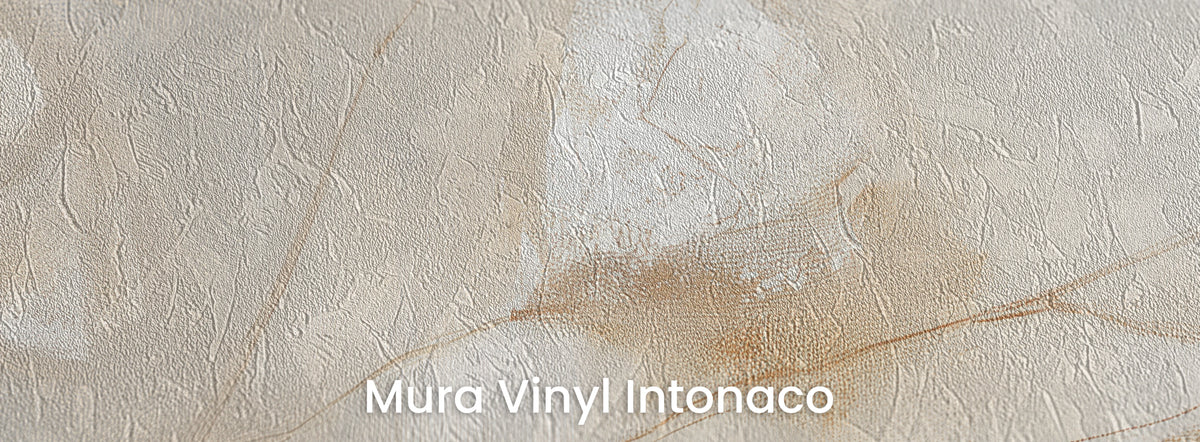 ARABESQUE on Mura Vinyl Intonaco – plaster texture on a cream background