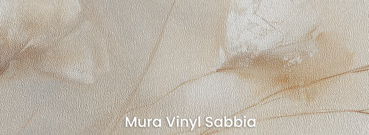 ARABESQUE on Mura Vinyl Sabbia – grainy texture in the rust shadow of a leaf