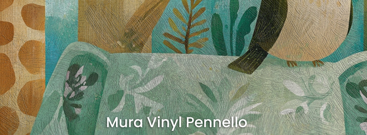 EMERALD THICKET - malarska tapeta z leśnymi zwierzętami — Mura Pennello