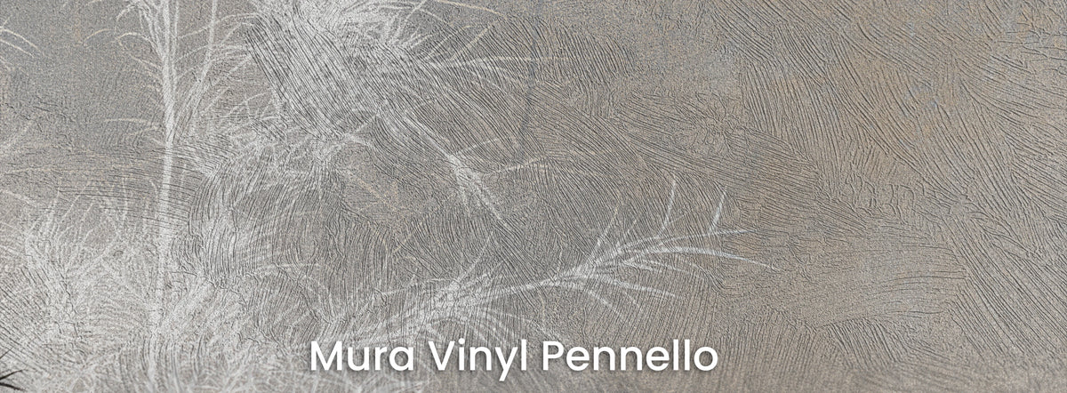 BAMBOO AND BONE auf dem Trägermaterial Mura Vinyl Pennello – sichtbare Pinselstriche
