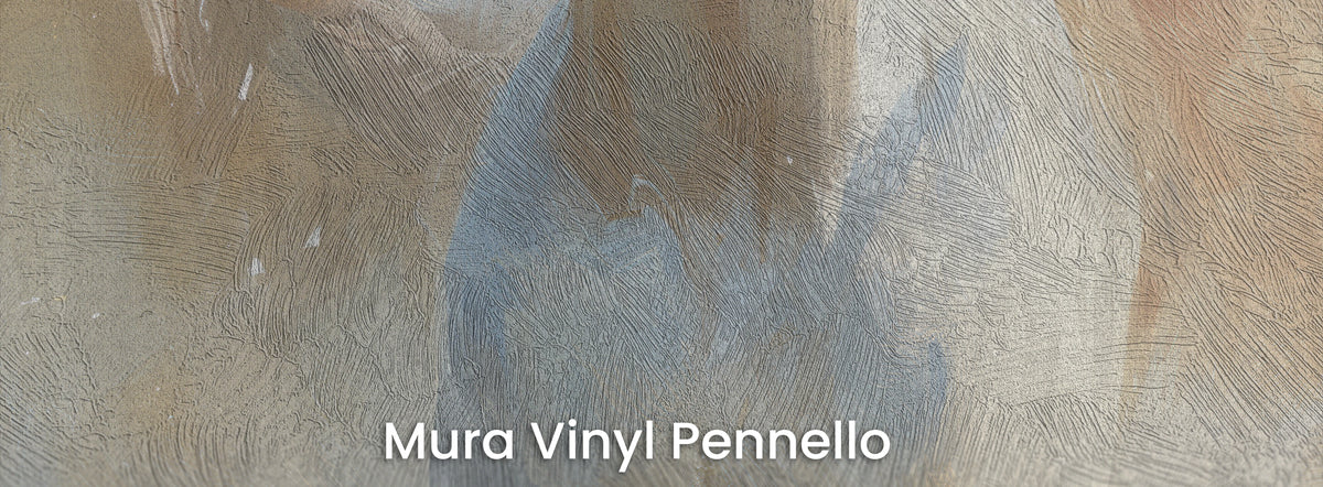 BIRCH RUN en el soporte Mura Vinyl Pennello: colores invernales sobre la textura de las pinceladas