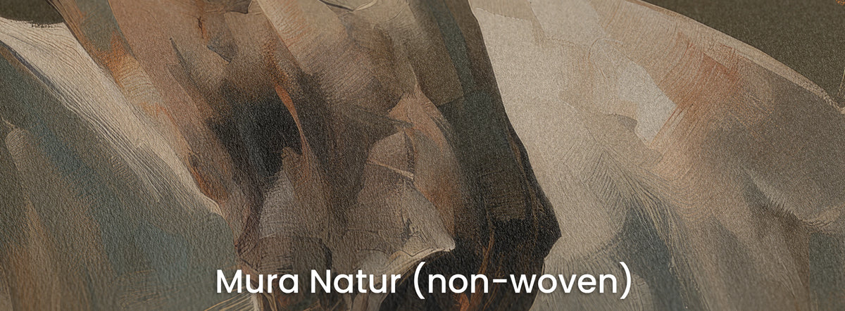 BRONZE PIROUETTE sobre el soporte Mura Natur – manchas crema y óxido sobre un tejido no tejido mate