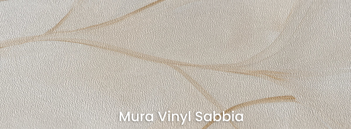 CAMEO auf Mura Vinyl Sabbia – körnige Struktur entlang der gebogenen Stiele