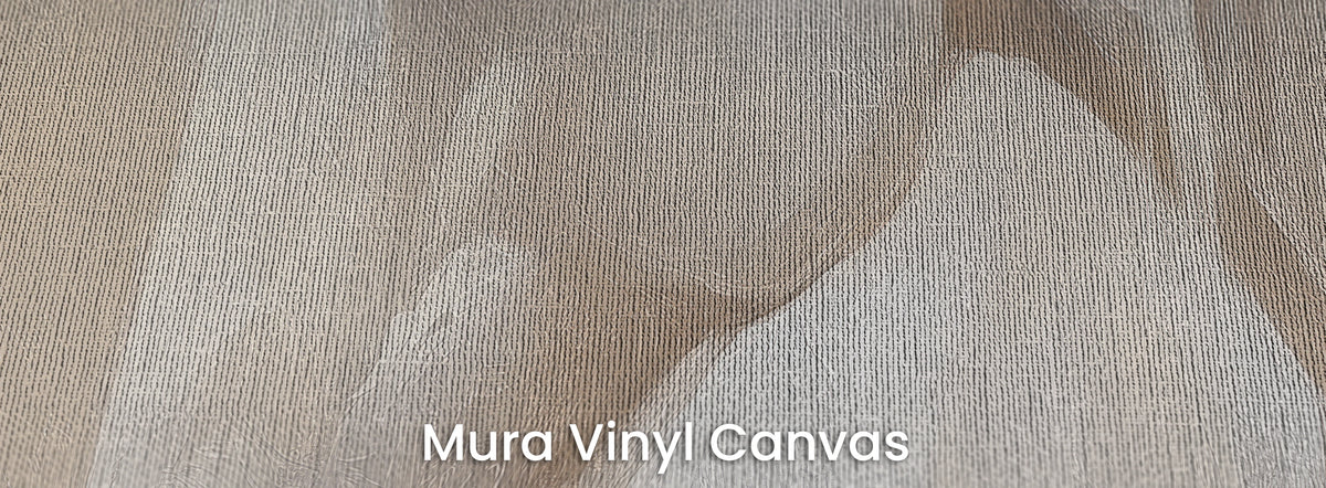 CASHMERE MANE sobre el soporte Mura Vinyl Canvas – beige y blanco en la trama de lienzo natural