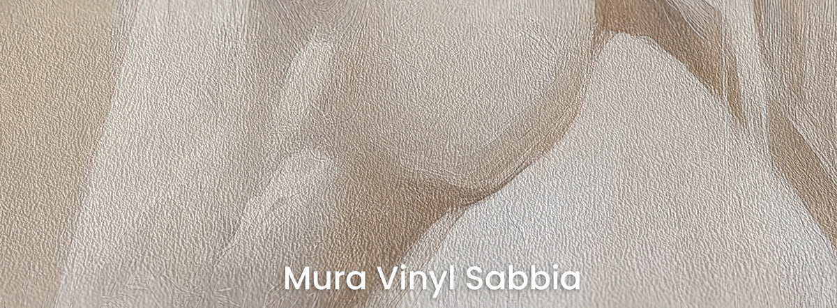 CASHMERE MANE sobre el soporte Mura Vinyl Sabbia – textura marcada de grano grueso de arena