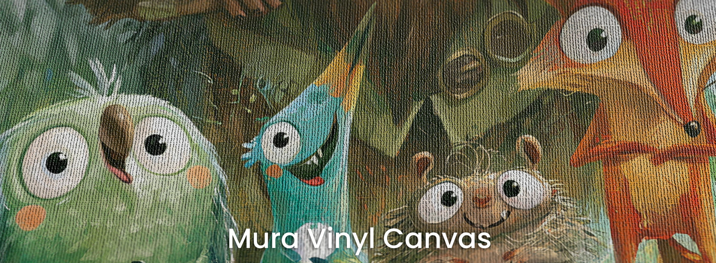 MOSSY CLEARING - tapeta z leśną gromadką zwierząt — Mura Canvas