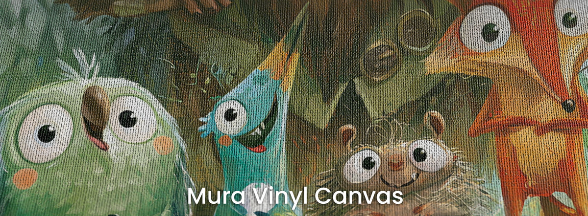 MOSSY CLEARING - tapeta z leśną gromadką zwierząt — Mura Canvas