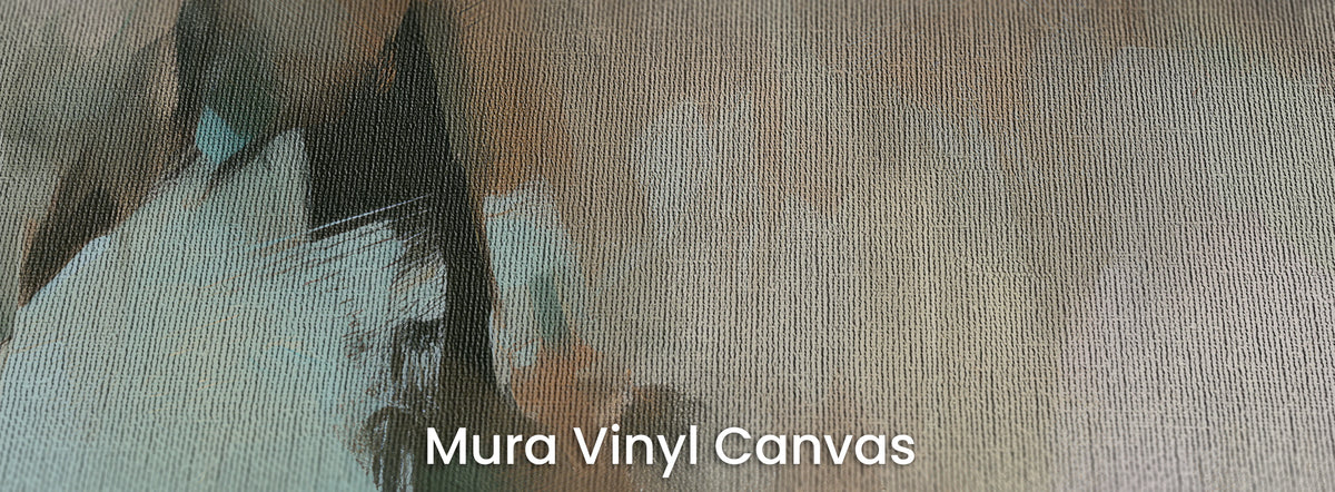 CELADON HOUR on Mura Vinyl Canvas – mint and cream on a natural canvas texture