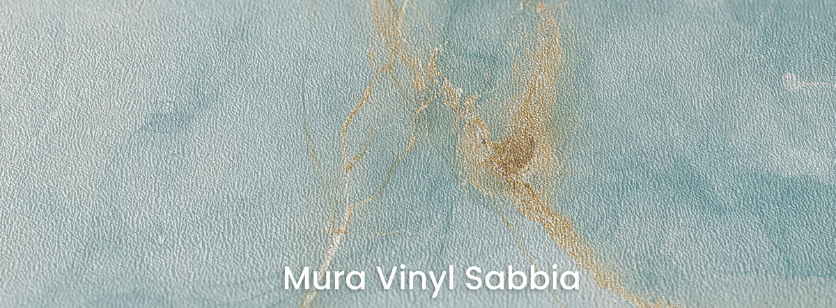CELADON KINTSUGI on Mura Vinyl Sabbia – pronounced coarse sand grain texture