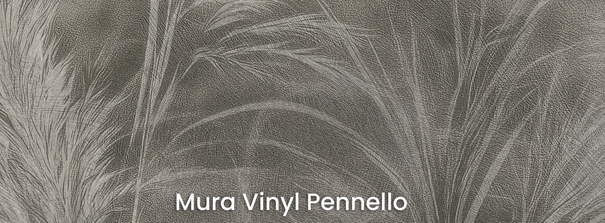 CHALK GRASSES auf dem Trägermaterial Mura Vinyl Pennello – sichtbare Pinselstriche