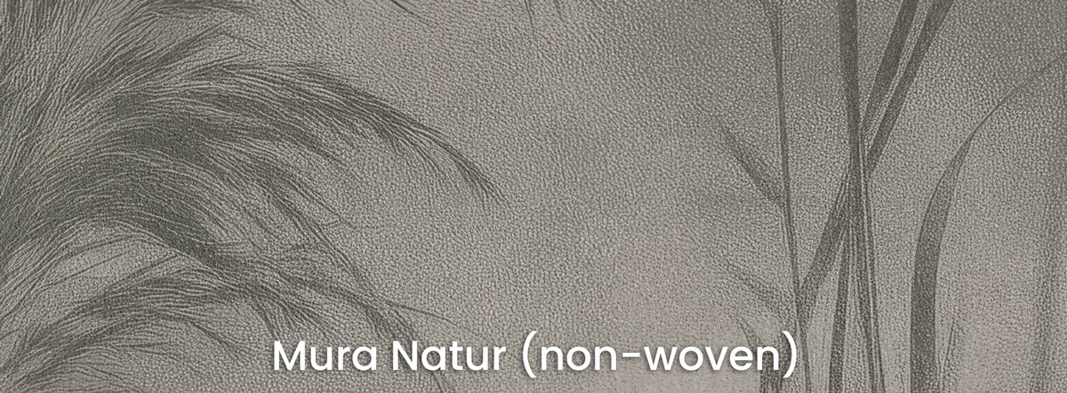CHARCOAL RUSHES sur le support Mura Natur – intissé mat