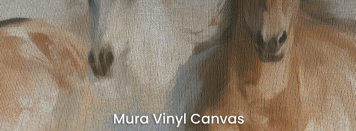CHESTNUT RUSH na podłożu Mura Vinyl Canvas – kasztanowy brąz na fakturze naturalnego płótna