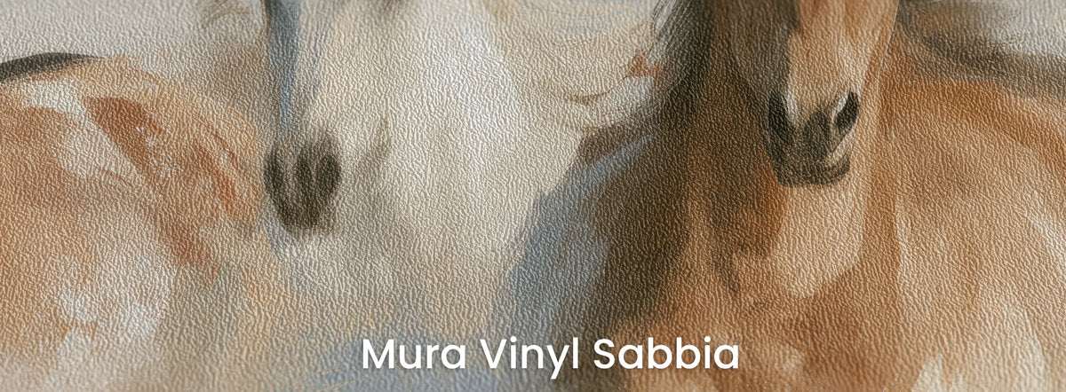 CHESTNUT RUSH na podłożu Mura Vinyl Sabbia – wyrazista faktura grubego ziarna piasku