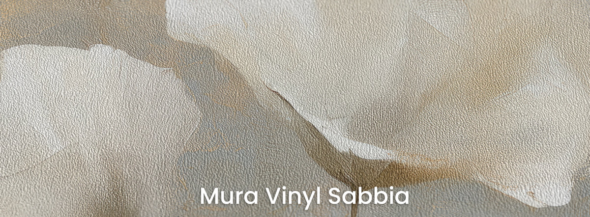CHIFFON auf Mura Vinyl Sabbia – körnige Sandstruktur
