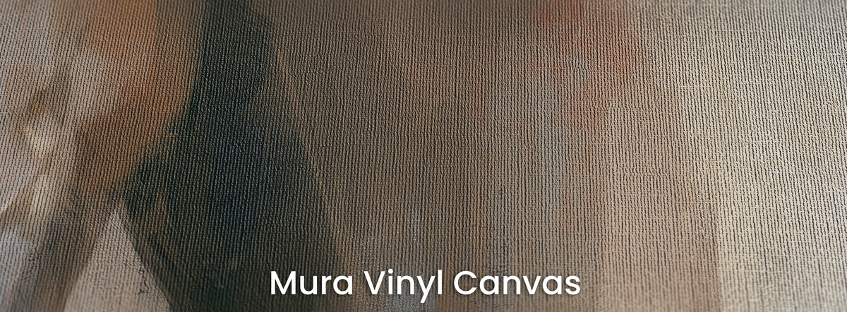CLAY AND CREAM na podłożu Mura Vinyl Canvas – cień pod szyją konia na fakturze naturalnego płótna