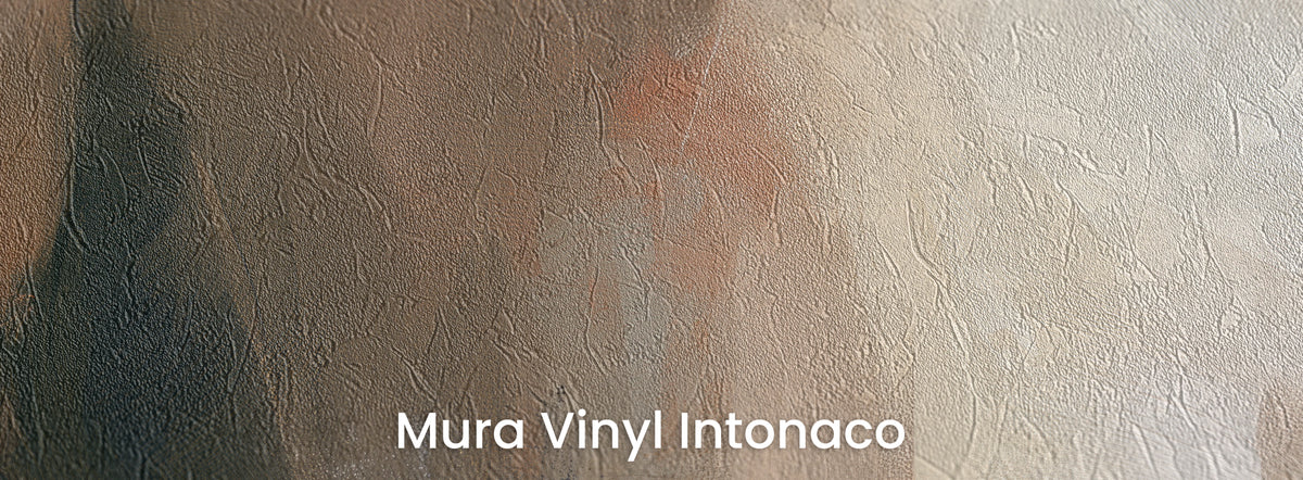 CLAY AND CREAM na podłożu Mura Vinyl Intonaco – beż i terakota na fakturze tartego tynku