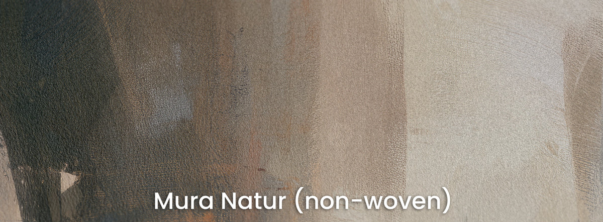 CLAY AND CREAM na podłożu Mura Natur – brązowoszary cień i kremowe plamy na matowej włókninie