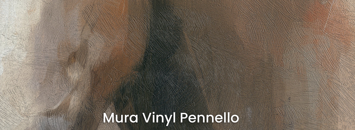 CLAY AND CREAM na podłożu Mura Vinyl Pennello – ciepłe brązy na fakturze pociągnięć pędzla