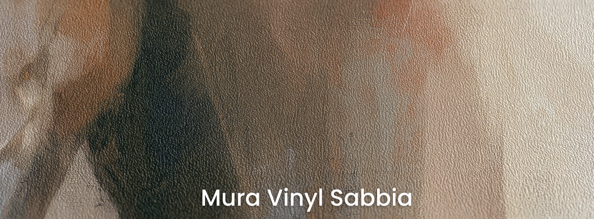 CLAY AND CREAM na podłożu Mura Vinyl Sabbia – wyrazista faktura grubego ziarna piasku