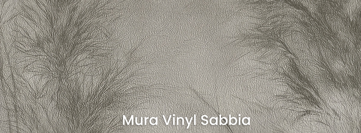CREASED LINEN auf dem Trägermaterial Mura Vinyl Sabbia mit körniger Struktur
