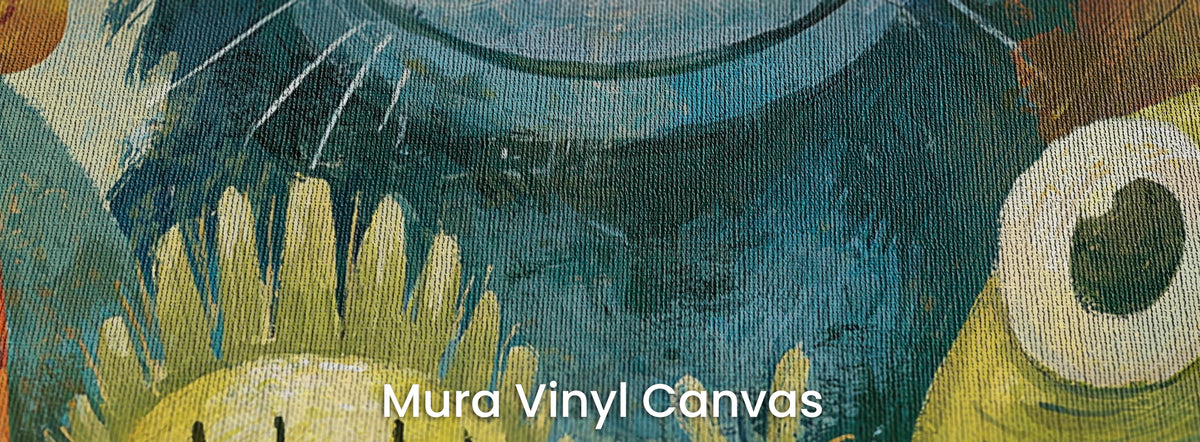 POND PARADE - tapeta z leśnymi zwierzętami nad stawem — Mura Canvas