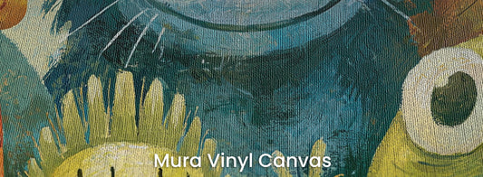 POND PARADE - tapeta z leśnymi zwierzętami nad stawem — Mura Canvas
