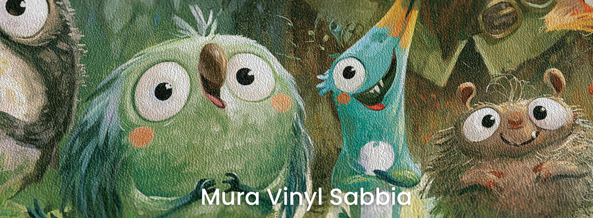 MOSSY CLEARING - tapeta z leśną gromadką zwierząt — Mura Sabbia