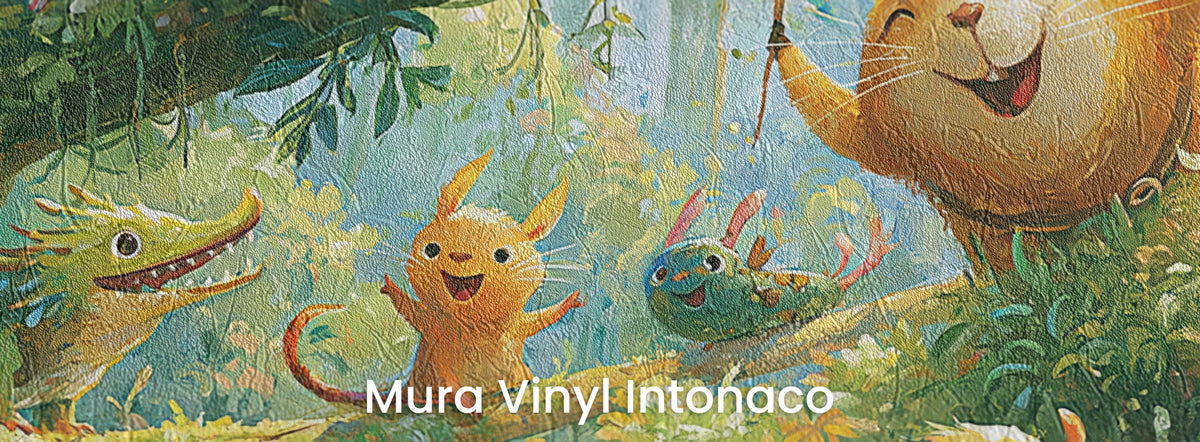 MOSSY BRANCH CROWD - bajkowy las pełen leśnych stworków — Mura Intonaco