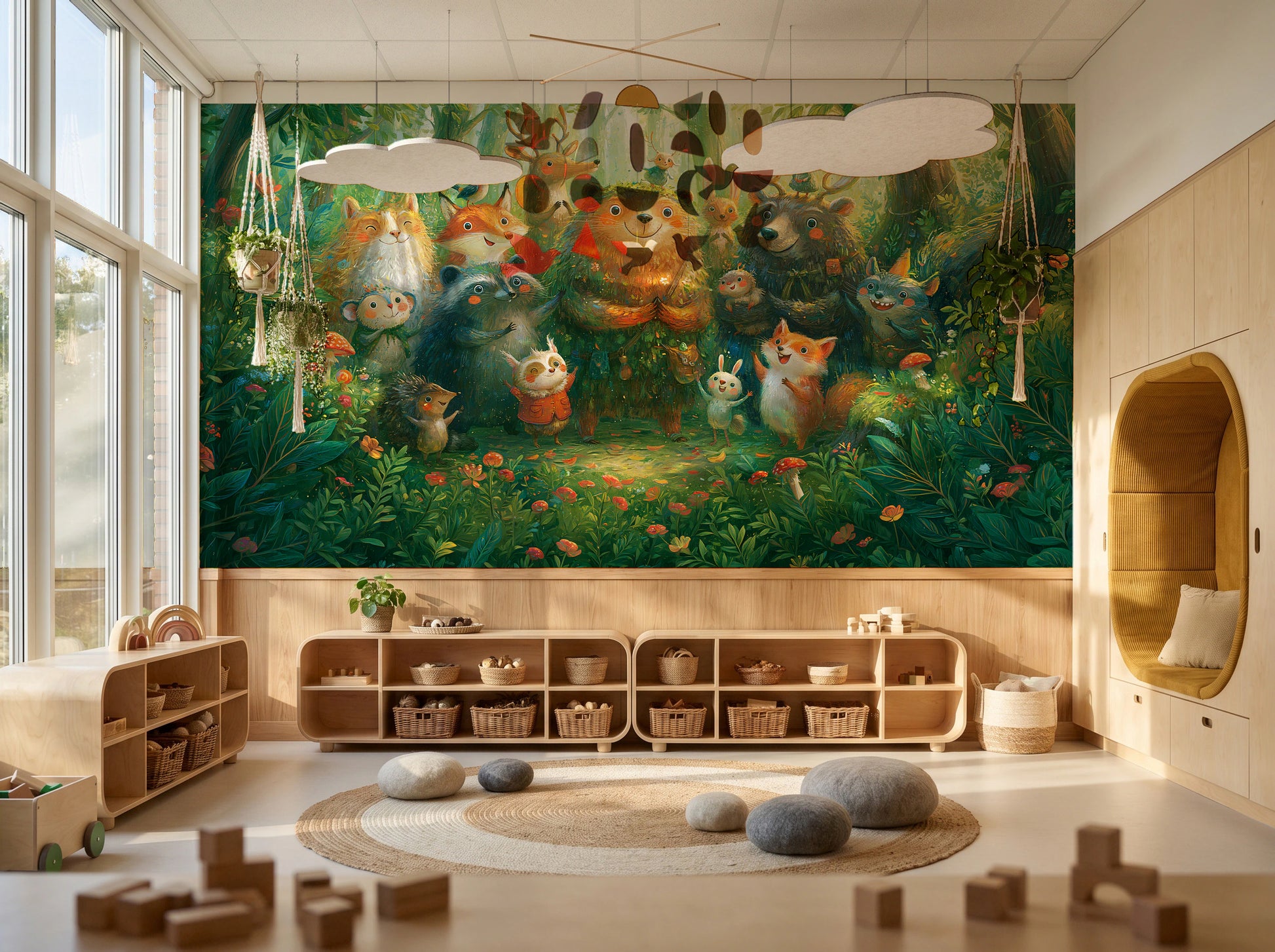 BRAMBLE CHOIR - tapeta z leśnymi zwierzętami dla dzieci — KIDS — Playroom 03