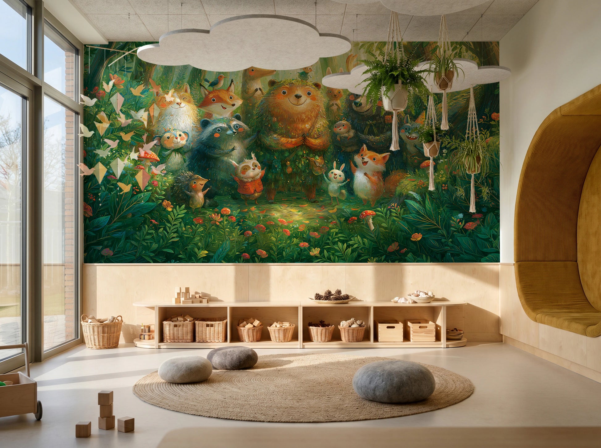 BRAMBLE CHOIR - tapeta z leśnymi zwierzętami dla dzieci — KIDS — Playroom 02