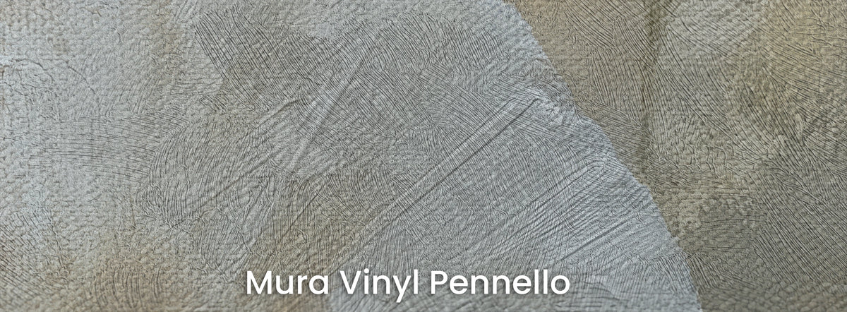ECRU na podłożu Mura Vinyl Pennello – pociągnięcia pędzla