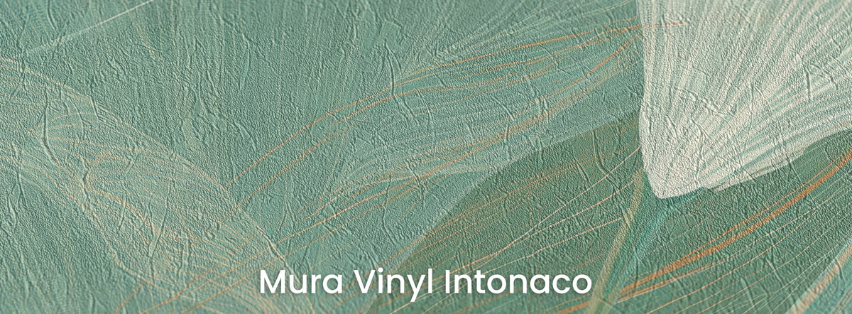 EMBER STRAND na podłożu Mura Vinyl Intonaco – tynkowa faktura w szałwiowym tle