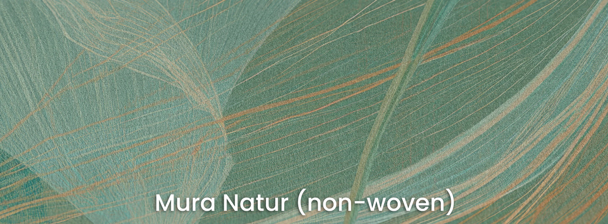 EMBER STRAND na podłożu Mura Natur – matowa włóknina z rdzawymi i kremowymi liniami