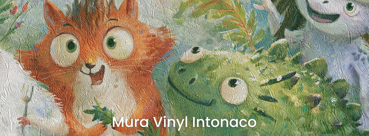 FERN TRAIL TROOP - tapeta z leśnymi zwierzętami — Mura Intonaco