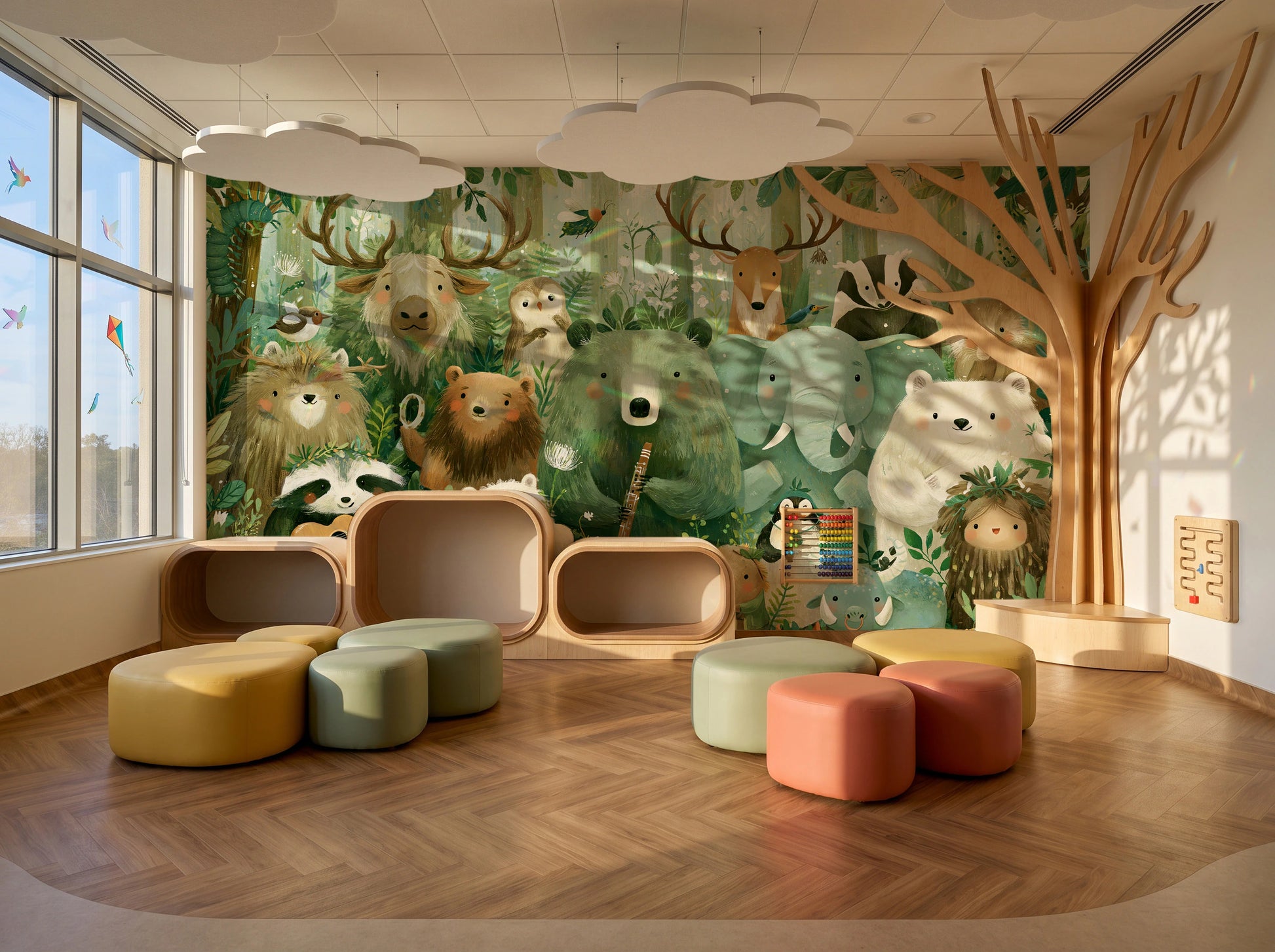 WOODLAND ORCHESTRA - leśny koncert zwierząt w akwareli — KIDS — Playroom 01