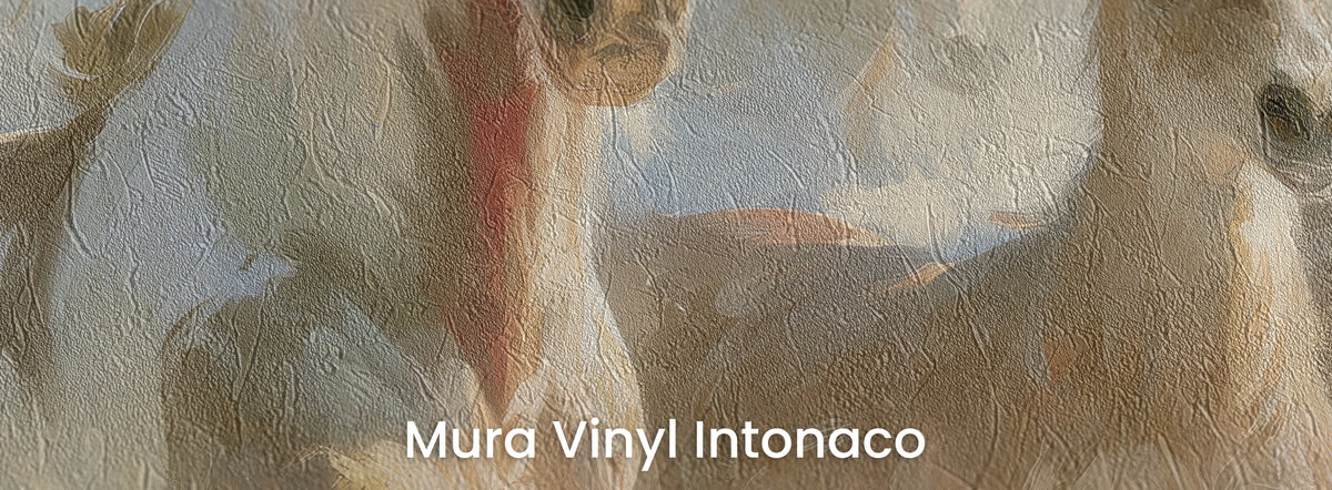 FIRST SNOW na podłożu Mura Vinyl Intonaco – słoneczne plamy koloru na fakturze tartego tynku