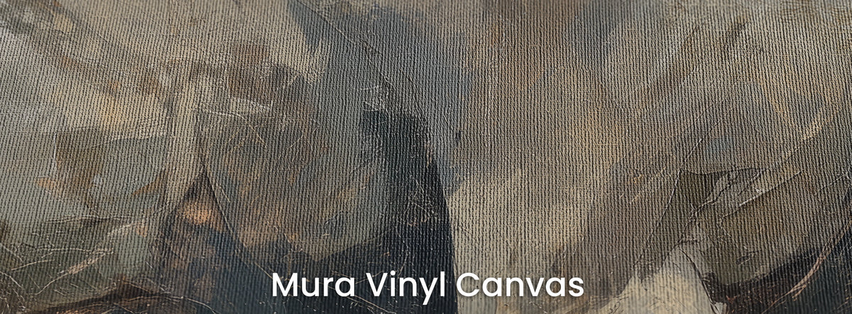 FLINT RUNNER sobre el soporte Mura Vinyl Canvas – beige y grafito en la trama de lienzo natural