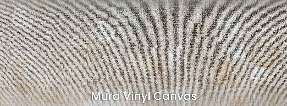 FLUTTER on Mura Vinyl Canvas – canvas weave beneath small leaves