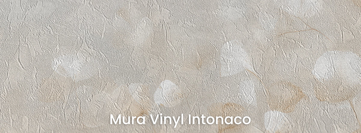 FLUTTER on Mura Vinyl Intonaco – plaster texture in the pearly background