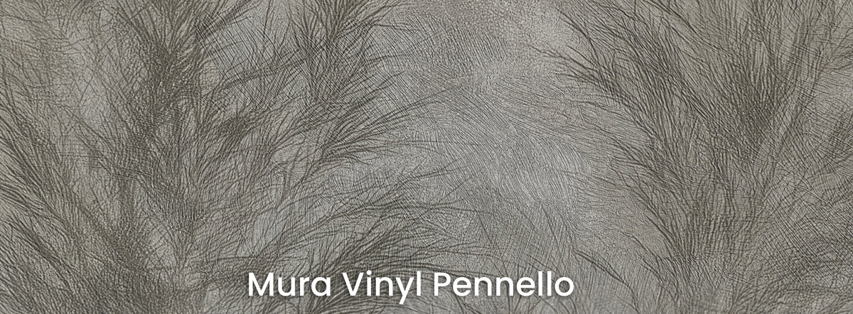 FOUR TUSSOCKS na podłożu Mura Vinyl Pennello – widoczne pociągnięcia pędzla