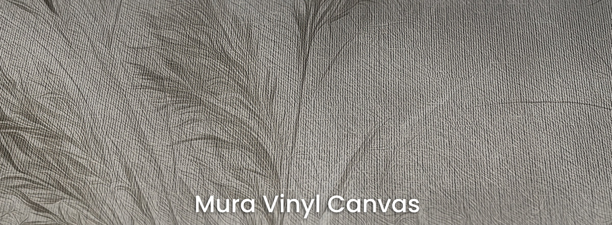 FREEHAND na podłożu Mura Vinyl Canvas – płócienna faktura pod wiechami traw